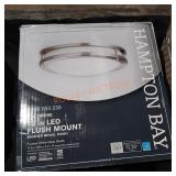 Hampton bay flaxmere  12in led flush mount light
