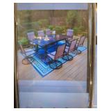 9 piece metal patio set