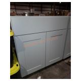 30"Wï¿½24"Dï¿½34.5"H Kitchen Cabinet, Gray