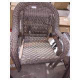 2 StyleWell brown wicker outside chairs