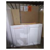 30" W x 13" D x 24" H White Wall Cabinet
