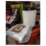 Ridgid Standard Filter and 2 Dust Collection Bags