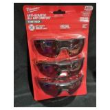 Milwaukee Anti Scratch Tinted Safety Glasses 3pk