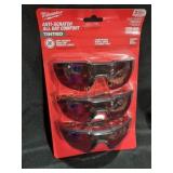 Milwaukee Anti Scratch Tinted Safety Glasses 3pk