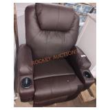 Dark Brown Recliner w/ cupholders