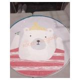 45" Polar Bear & Bird Washable Soft Nursery Rug