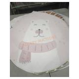 45" Pink Polar Bear Washable Nursery Rug
