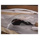 Twin size bed shaped truck frame White+ black