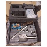 Brushed nickel rain shower system