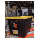 HDX 27 Gal. Tough Tote with Yellow Snap On Lid