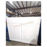 36" W x 24.5" D x 25" H White Base Cabinet