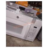 GE 1.6 cu ft over the range white microwave