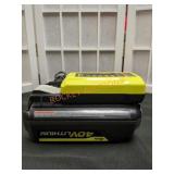 Ryobi 4AH 40V Lithium Battery and 40V Charger