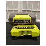 Ryobi 40V Lithium Battery and 40V Charger