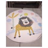 45" Colorful Lion Washable Soft Nursery Rug