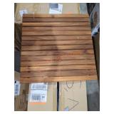 Brown Teak Indoor and Outdoor Shower/Bath Mat