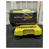 Ryobi 6AH 40V Lithium Battery and 40V Charger