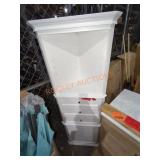 16.5" x 16.5" x 66" White Corner Cabinet
