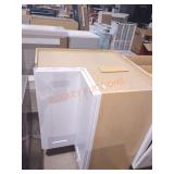 28.5" x 28.5" x 35" White Corner Lazy Susan