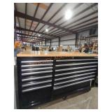 62" W x 24" D x 37.5" H 14-Drawer Workbench