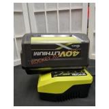 Ryobi 6AH 40V Lithium Battery and 40V Charger