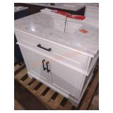 36" x 22" x 35" White Vanity w/ Marble Top