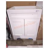 White vanity cabinet base 24" x 18 1/2"