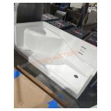 Aquatic 60"ï¿½30" Shower Base with Seat, White