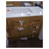 Home Decorators Light Brown Vanity w/ White Top