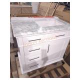 Home Decorators White Vanity w/ Marble Top