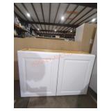 36" W x 13" D x 23.5" H White Wall Cabinet