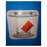 Double Glass Corner Shelf