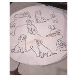 45" Pale Pink Dog Soft Accent Rug