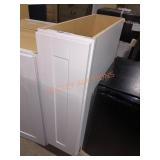 9" x 25" x 35" White Base Cabinet