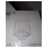 Delta 38" frameless neo-angle shower enclosure