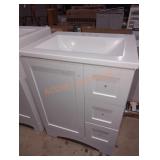 24.5" W x 18.75" D x 33" H bathroom sink vanity