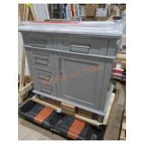 Home Decorators Grey Vanity w/ Marble Top