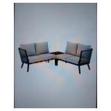Hampton Bay 3-Piece Patio Sectional Seating Set