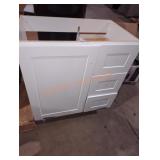 White 30" W x 18.5" D x 34" H bathroom cabinet