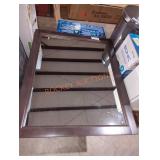 Wall mirror 31.5 H x 25.75 W framed in brown