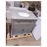 31"W Vanity Sink Combo Chipped Corner