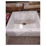 24" x 26" x 9" White Ceramic Sink Top