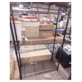 54"H x 35.5"L x 14"D black 4 shelf stand