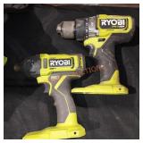 Ryobi 1/4in impact driver 1/2 in hammer drill