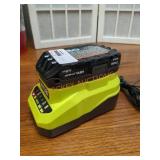 Ryobi One+ 18V 1.5Ah Battery and Charger