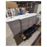 72"ï¿½23"ï¿½35" Vanity Combo, White/Grey