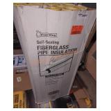 Box lot of 3 ft preslit fiberglass pipe insulation
