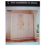 Fufu&Gaga 63"ï¿½71" 4-Door Armoire with Mirror