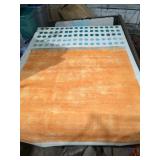 8ft x 5ft Orange and Blue Rug