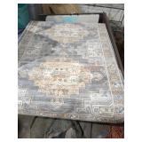 8ft x 5ft Brown and Grey Aztec Area Rug
